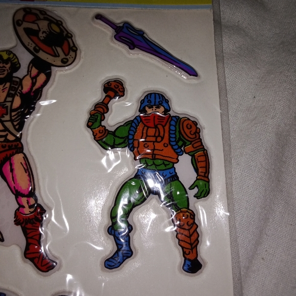 New Old Stock He-Man And The MASTERS Of The Universe Puffy Stickers Unpunched - Picture 5 of 9